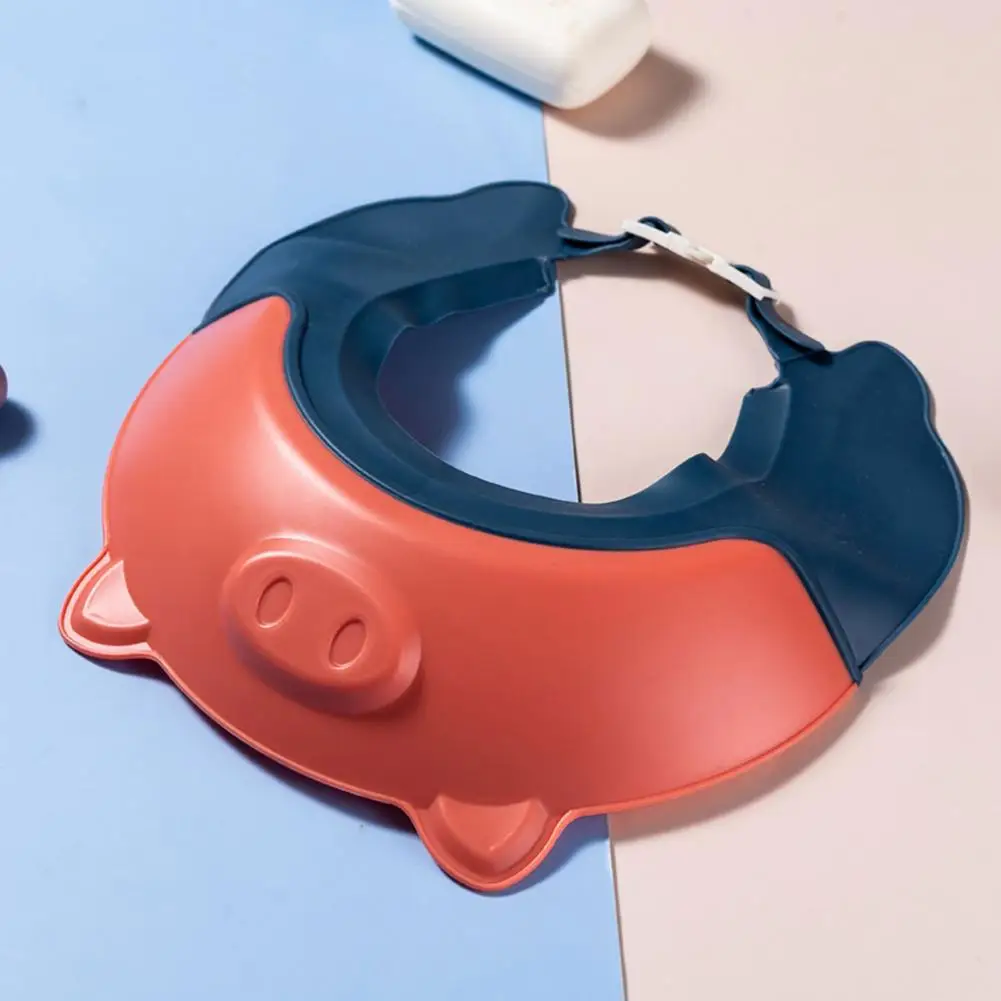 Gorro de ducha ajustable para beb&eacute;, gorro de silicona para champ&uacute; seguro, protector de ba&ntilde;o suave para beb&eacute;-4