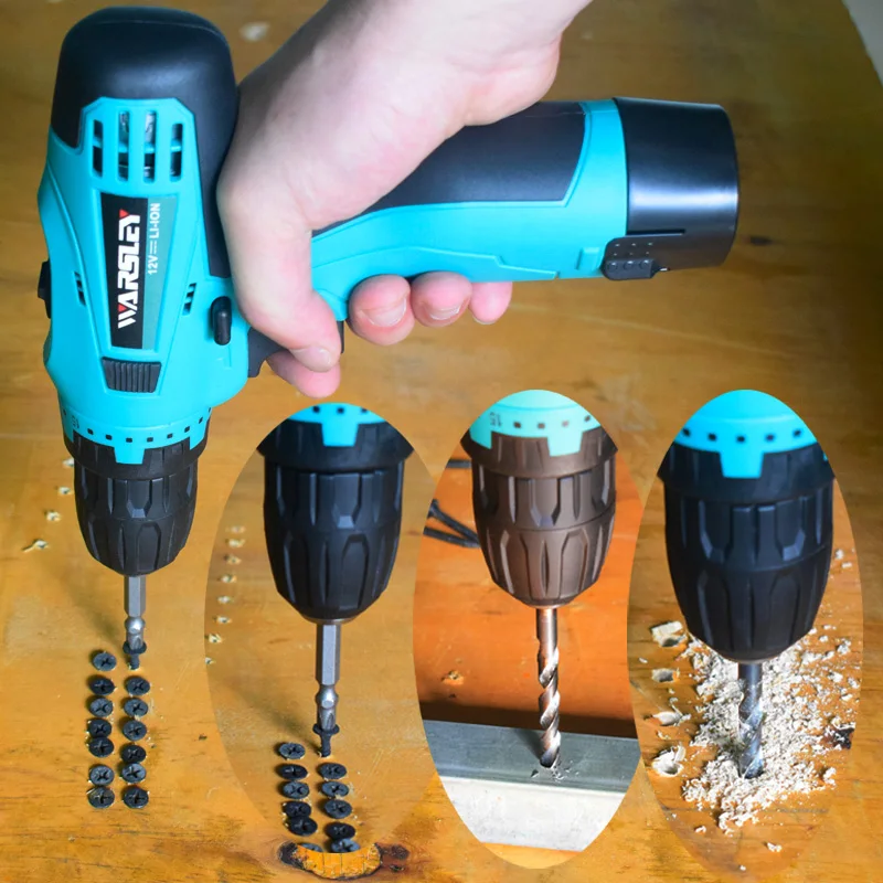 Новинка электрическая дрель 12 В шуруповерт с электроинструментами 1 литиевая