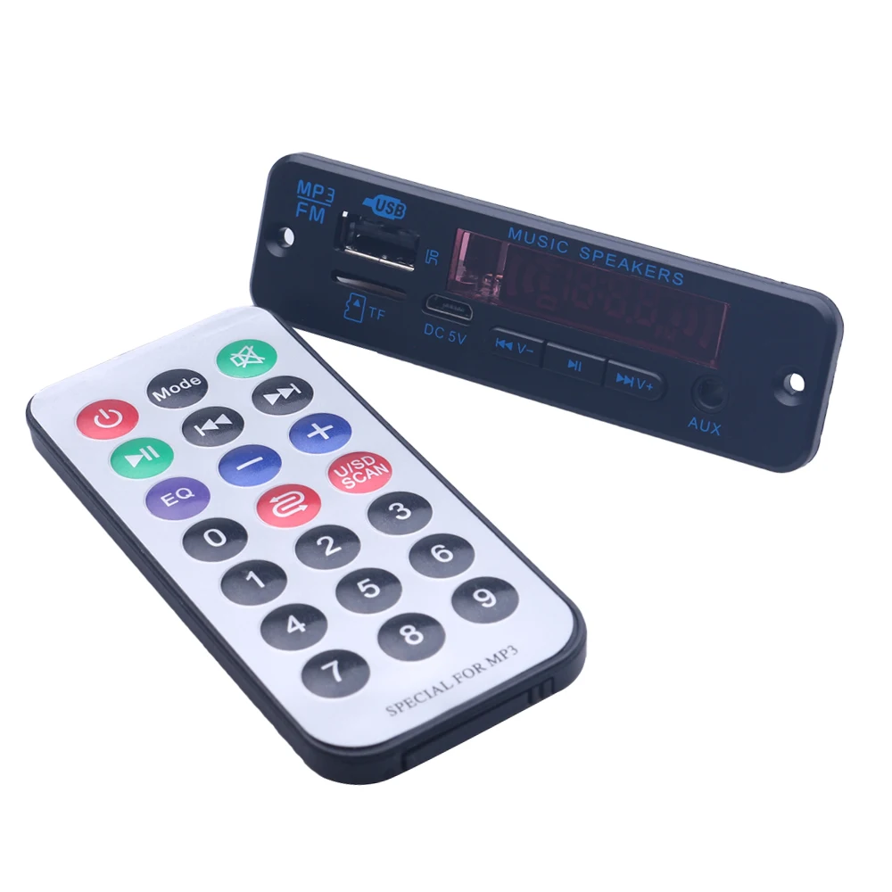 DC 5V 12V Усилитель MP3 декодер плата Bluetooth совместимая с автомобильным плеером V5.0 USB