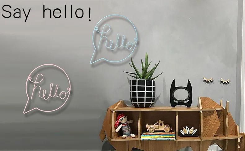 Черный железный Hello с гирляндой металлические пластины для украшения стен дома сладкий дом знак буквенная Доска магазин Европа Добро пожаловать