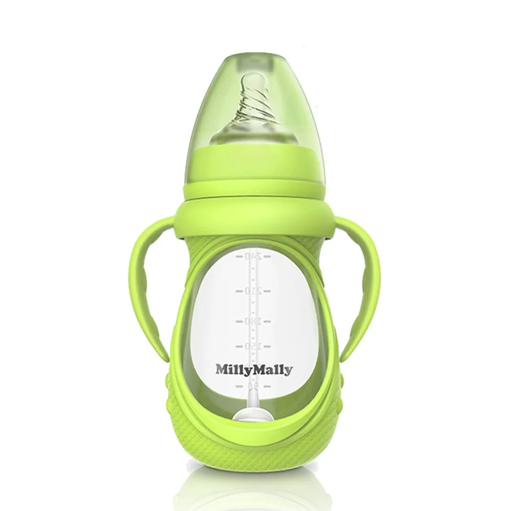 

Infants Anti-Colic Milk Feeding-Bottles With Protective Silicone Sleeve Baby Feeding-bottle Kids Feeding-bottle Feeding Bottle