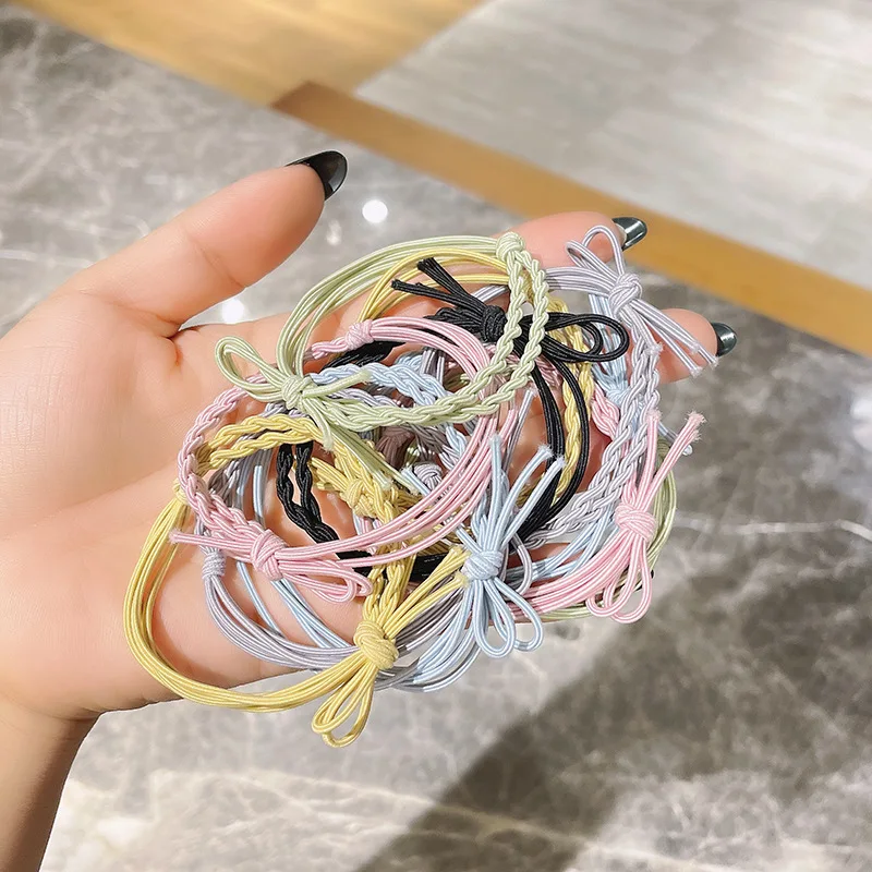 

Simple Bow Hair Rope Handmade Hair Ring Female Hair Rubber Band Fashion Head Rope Female Net Celebrity Ins Rubber Ring 2021 New