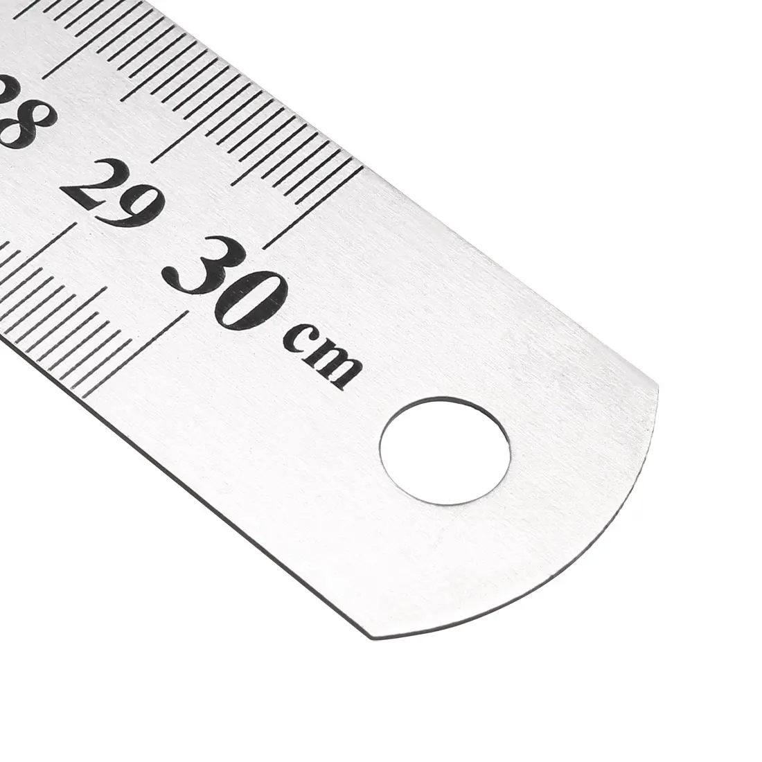 

uxcell Straight Ruler 300mm 12 Inch Metric Stainless Steel Measuring Ruler Tool with Hanging Hole 6pcs