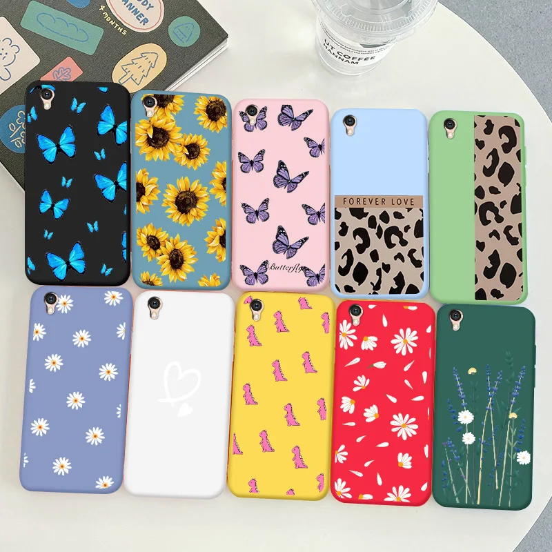 

For OPPO A37 Case Silicone Fundas Case For OPPO A37 Case Fashion Silicone Cover Soft Shell TPU Matte Edging Flower Shell