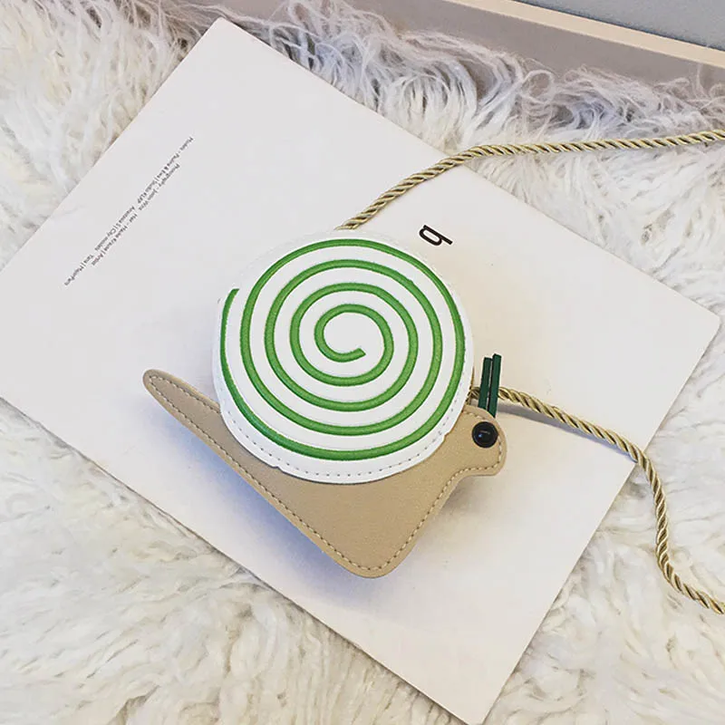 style 02 snails Модные маленькие сумки на одно плечо для девочек, милые детские сумки для хранения с мультяшными бантами, кошелек для монет, Детская сумочка, кошелек - Цвет: style 02 snails
