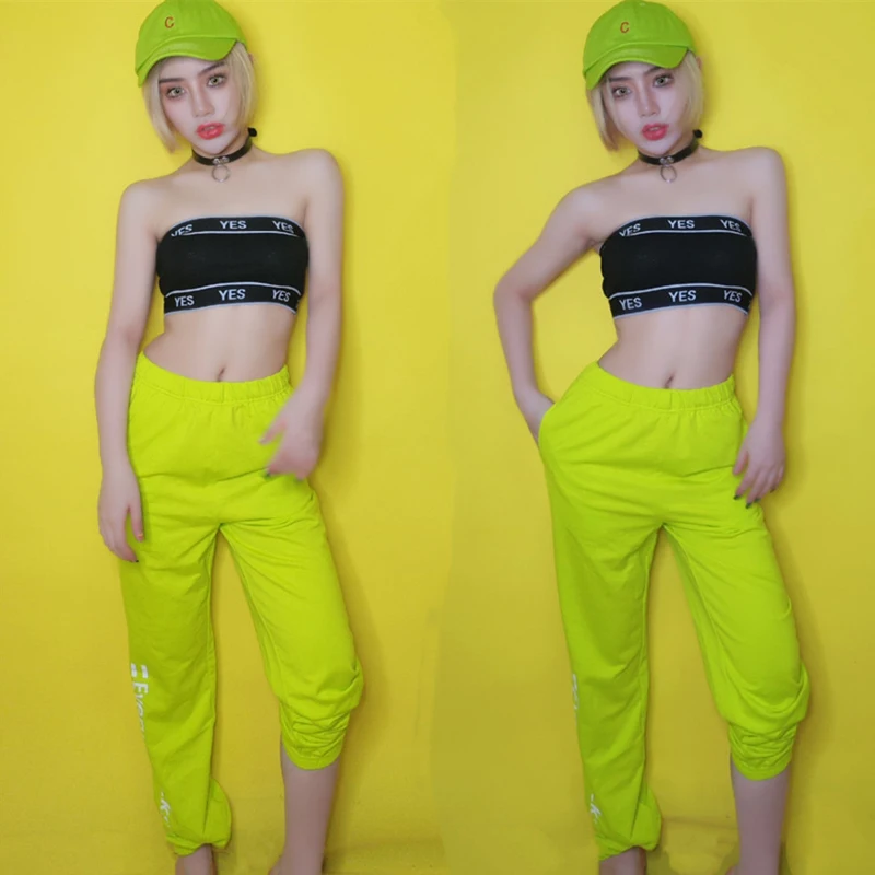 DQL2864 Новый танцевальный костюм для выступлений в стиле хип хоп Dj ночных клубов Gogo