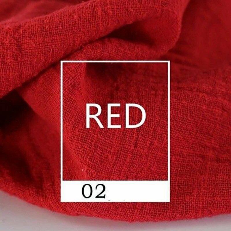 

1m Linen Cotton Fabric Organic Material Pure Natural Flax Cambric DIY Cloth