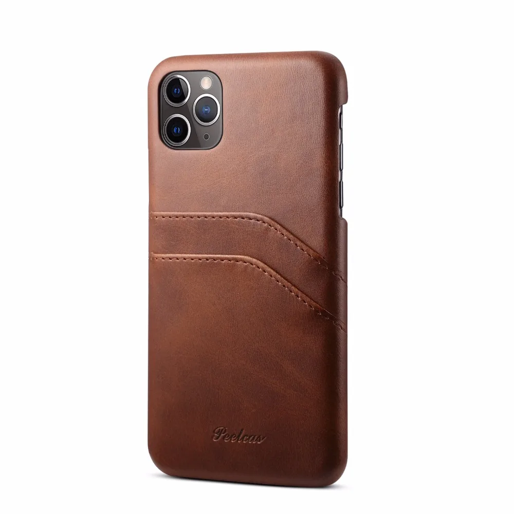 Чехол на заднюю панель для iPhone 11 Pro, кожаный держатель для карт, Карманный чехол для телефона для iPhone 11 Pro Max, защитный чехол, винтажный, деловой