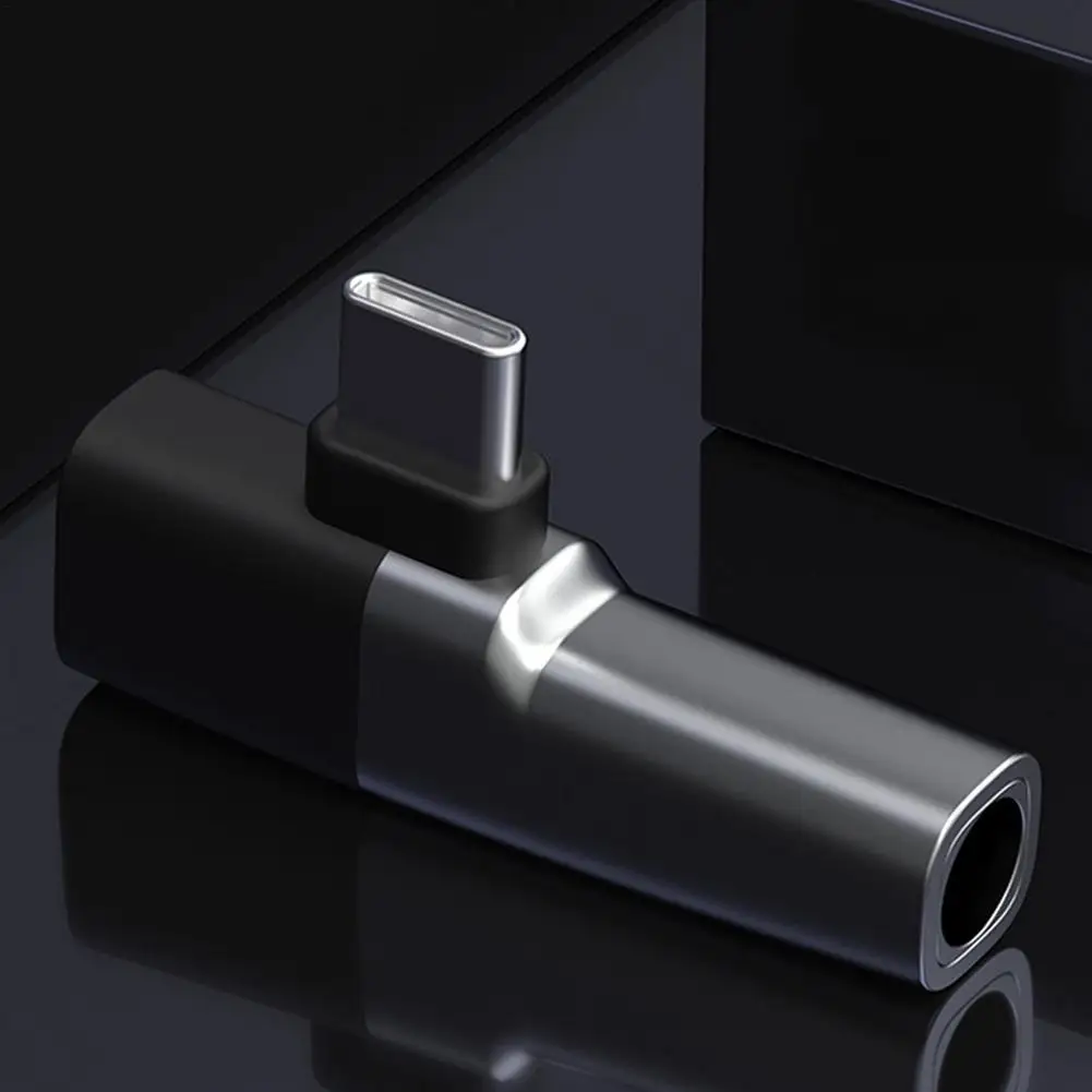 

USB C To 3.5 Adapter Type C Metal Adapter Headphones Convertor 90 Degree USB C Headphone Adapter
