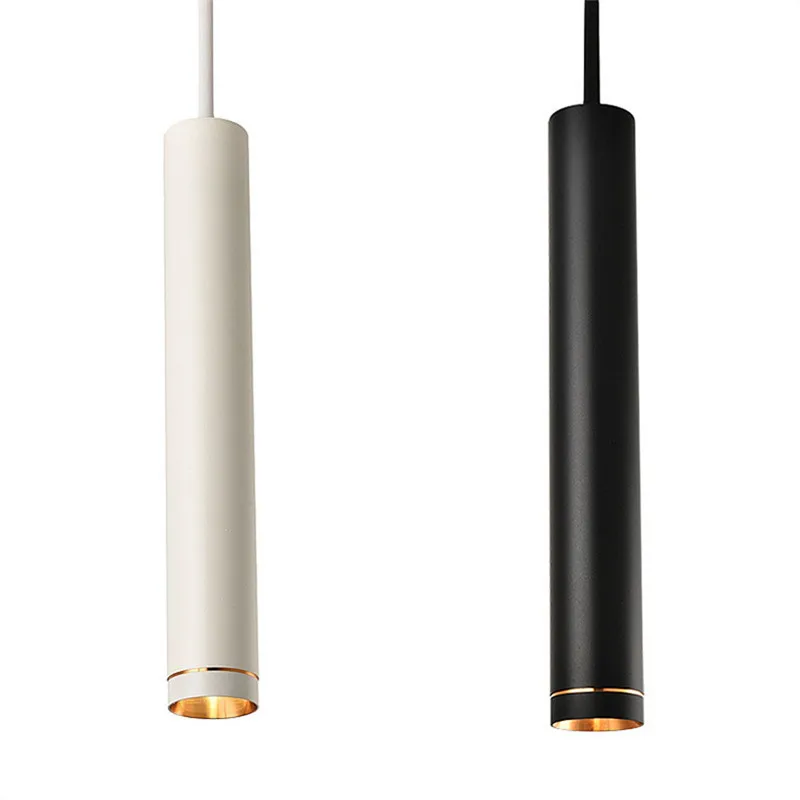 

Cylinder Dimmable LED Pendant Light Long Tube Lamp 7W 12W Kitchen Dining Room Shop Bar Decoration LED chandelier Indoor lighting