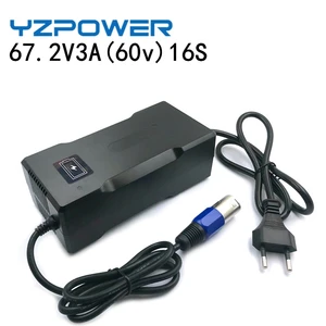 yzpower 67 2v 3a smart lithium battery scooter charger for one wheel electric self unicycle for 60v battery free global shipping