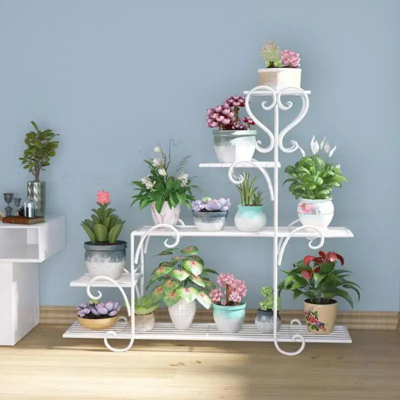 8889 полка для цветов помещений зеленый балкон подставка железная подвесная