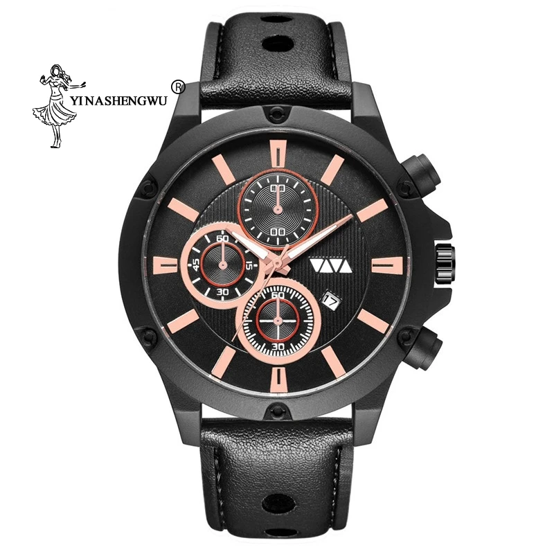 

New Listing Men Watch Luxury Brand Watches Quartz Clock Fashion Leather Belts Watch Sports Stainless Steel Wristwatch