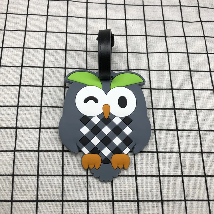 2020 креативная бирка для багажа мультяшная сова силикагелевый чемодан ID-адрес