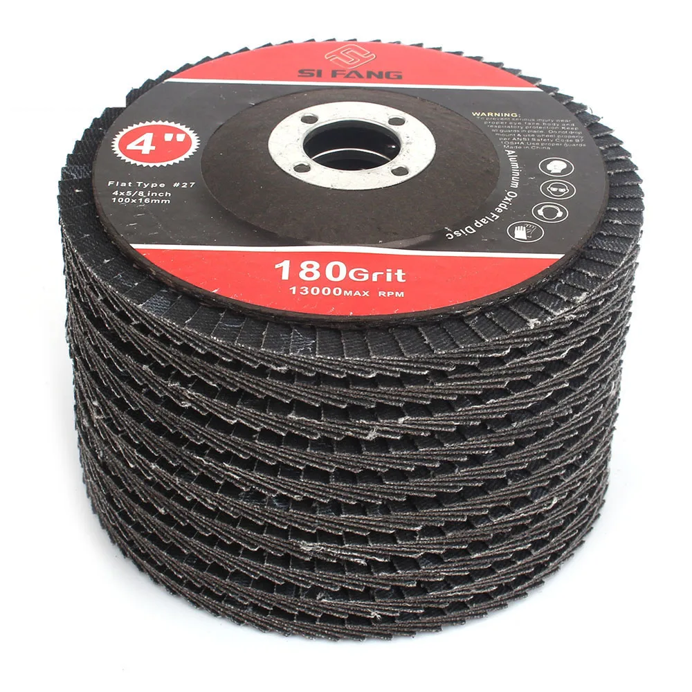 

10PCS 4" 100mm 40-320 Grit Flap Discs Wheels Grinding Sanding For Angle Grinder Discs Metal Plastic Wood Abrasive Rotary Tool