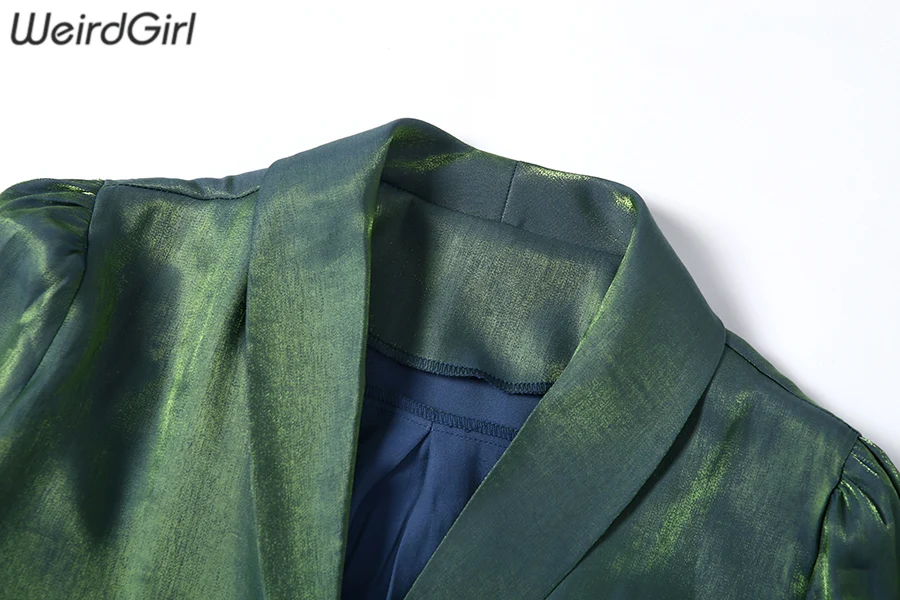 Weirdgirl/модные шикарные блузки женские вечерние рубашки кардиган на пуговицах с длинным рукавом и отложным воротником, Осенние Топы, крутые