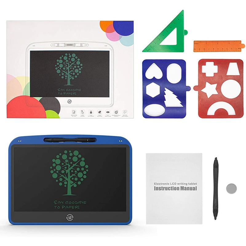 

13.5 Inches LCD Writing Tablet,Drawing Doodle Pad with Lock Function Erasable for Home School Office