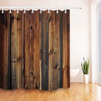 rustic barn wood board shower curtain fabric farmhouse rural wooden texture shower curtain for bathroom waterproof bath decor