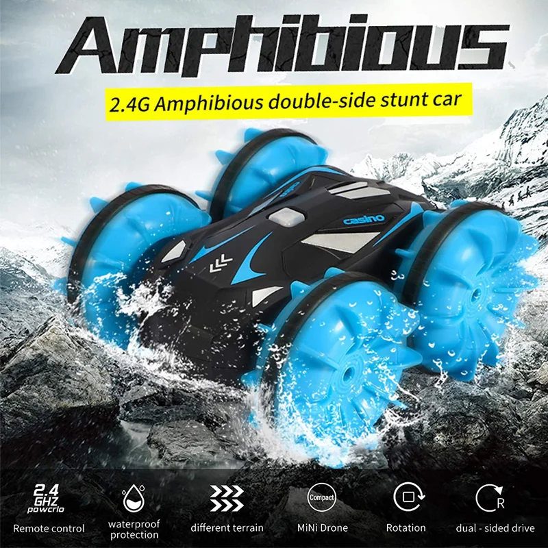 1:20 Scale 2.4GHz Amphibious Remote Control Car 4WD Waterproof RC Monster Truck with 360 Rotating Control Kids Toy Cars enlarge