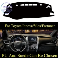 customize for toyota innova 07 16voisfortuner 09 15 dashboard console cover pu leather suede protector sunshield pad