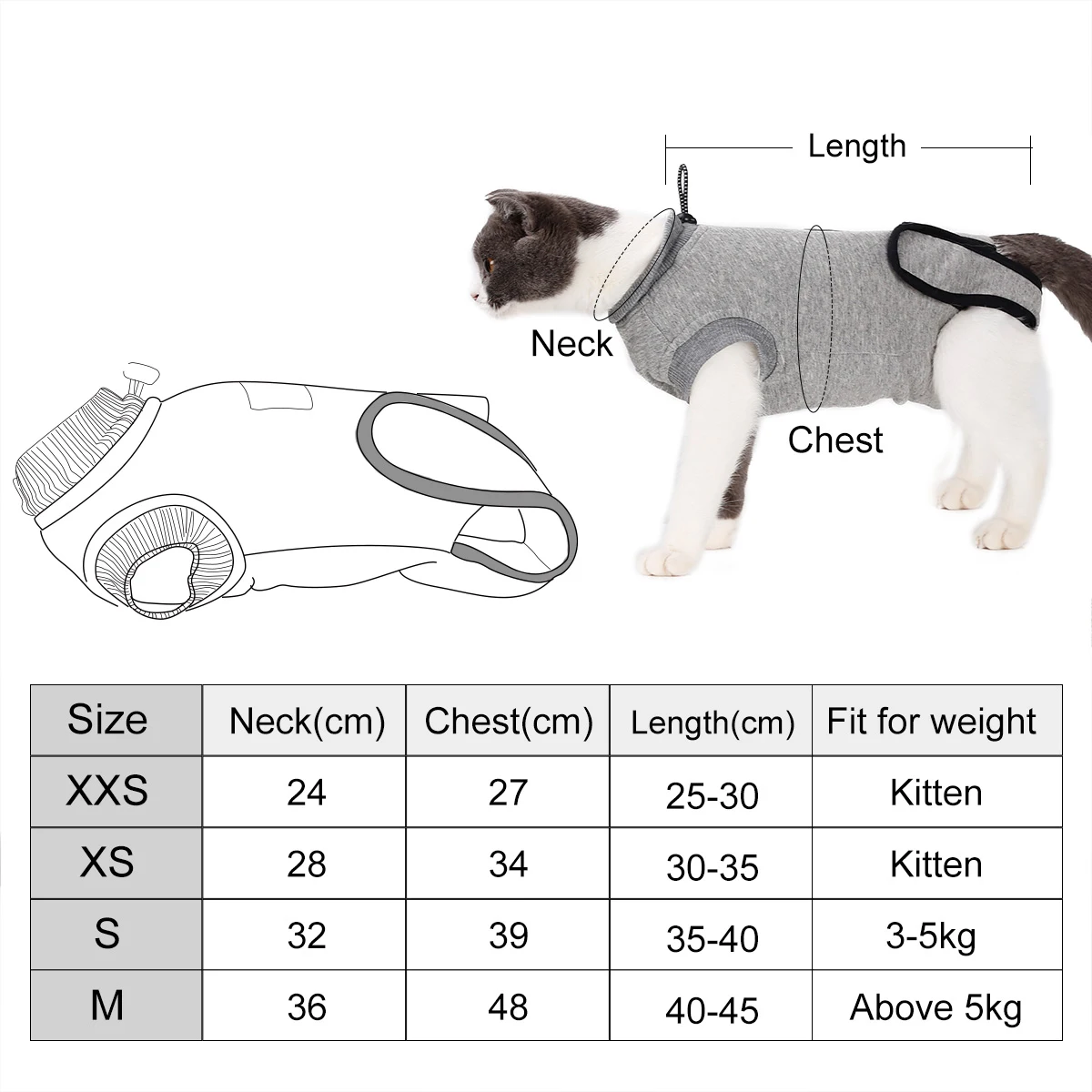 1 шт. хлопковая одежда для реабилитации домашних животных послеоперационная