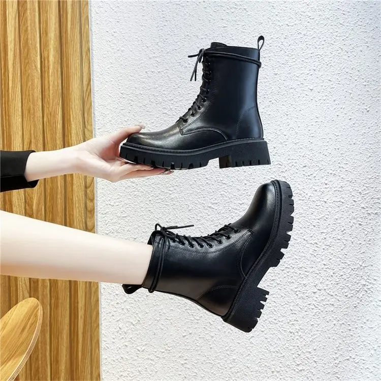 

Женские повседневные ковбойские сапоги известного бренда, теплая зимняя обувь из хлопка и натуральной кожи, сапоги на платформе для снега, ...