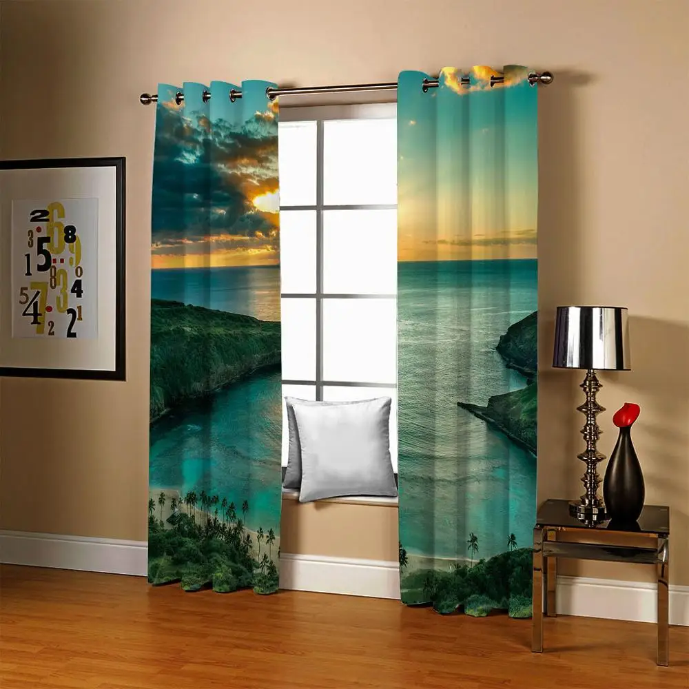 Голубые занавески любого размера на заказ красивые декоративные для окон