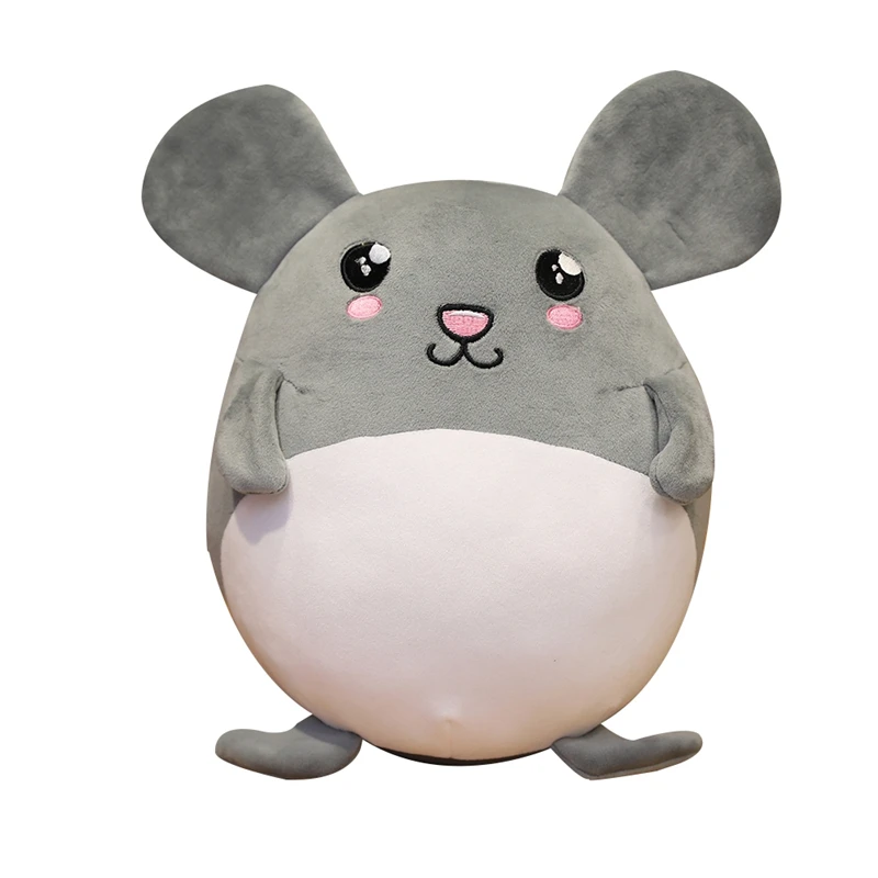 

Huggable New Lovely Grey Rat Pillow Stuffed Animal Plush Toys For Girls Children Boys Toys Cute Mouse Dolls Birthday Gifts