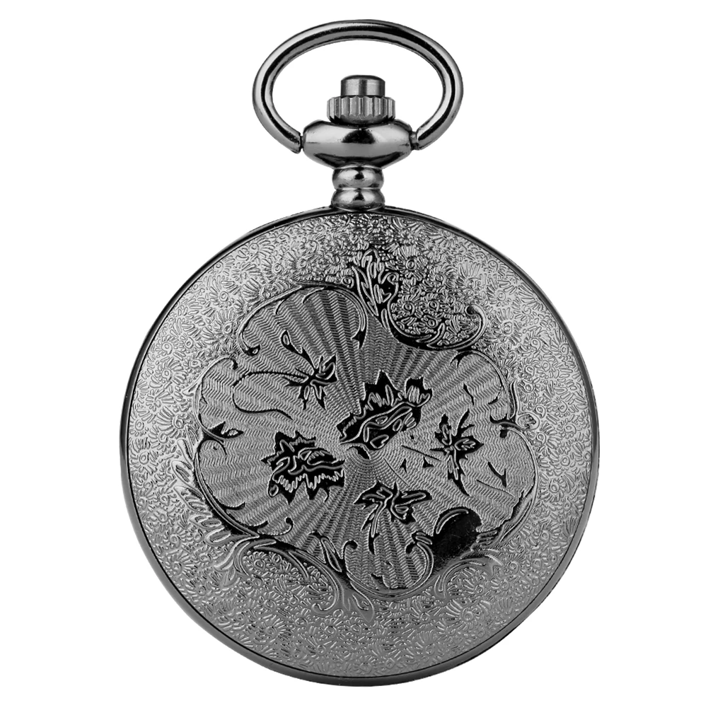 Часы карманные кварцевые в стиле стимпанк с арабскими цифрами на цепочке |