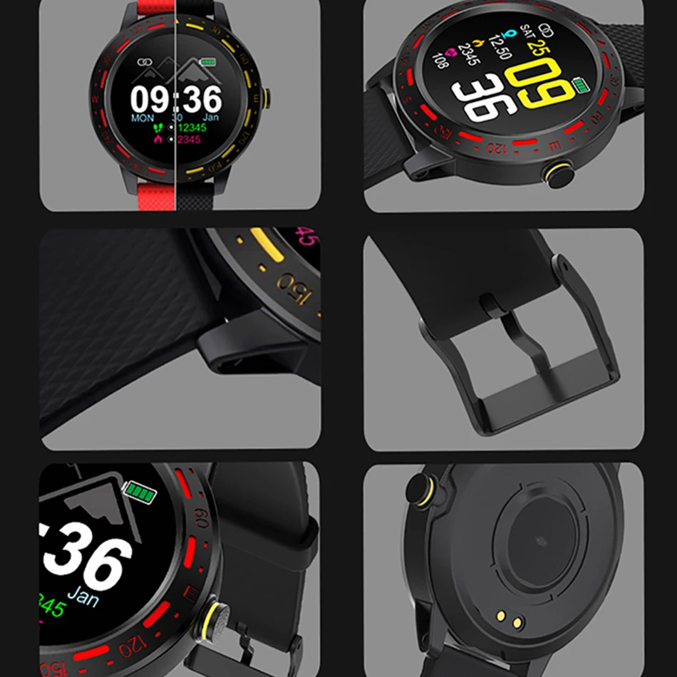 

COXRY Sport Smart Watch Men Android Blood Pressure Oxygen Heart Rate Monitor Bluetooth SMS Smartwatch Women Watches For Iphone