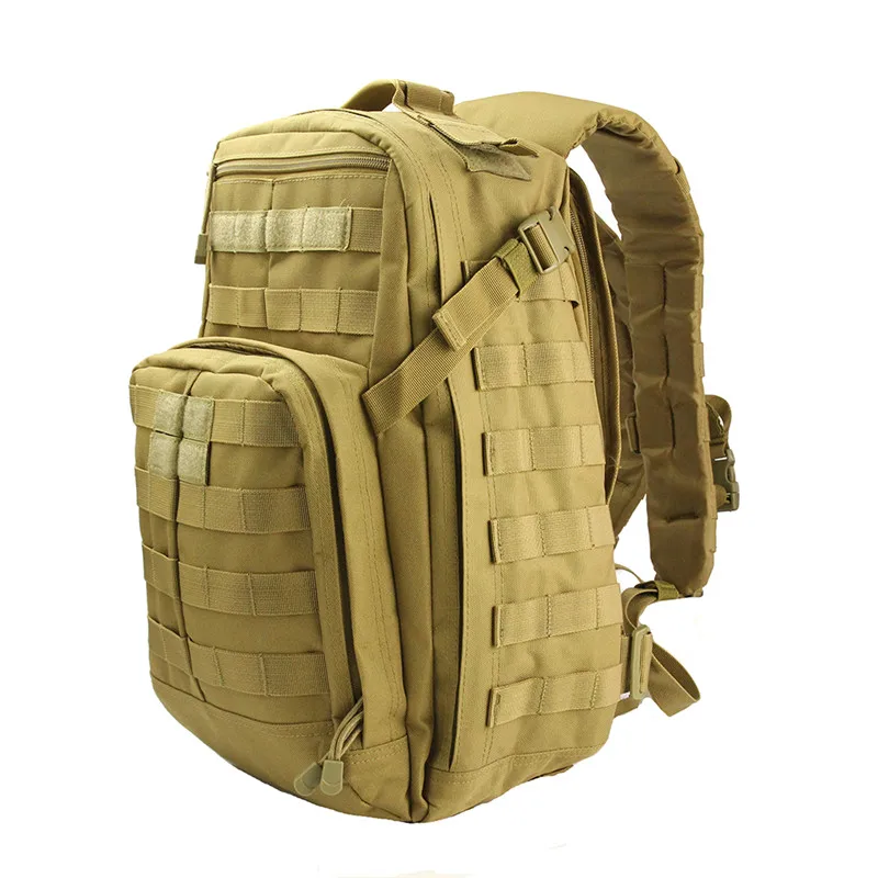 24L Тактический мешок плеча Molle Охотничьи сумки для кемпинга Рюкзак туристический Открытый многофункциональный альпинистский рюкзак тактический рюкзак тактическая сумка рюкзак мужской рюкзак походный спортивный 5.11 - Цвет: Tan
