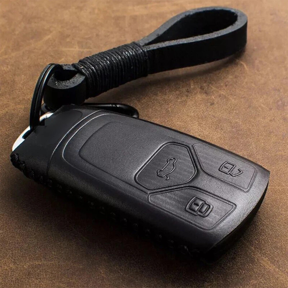 Натуральная кожа автомобиля ключ крышка чехол для Audi A4 B9 A5 S4 S5 Q7 Q5 TT 2016 2017 2018 2019 2020