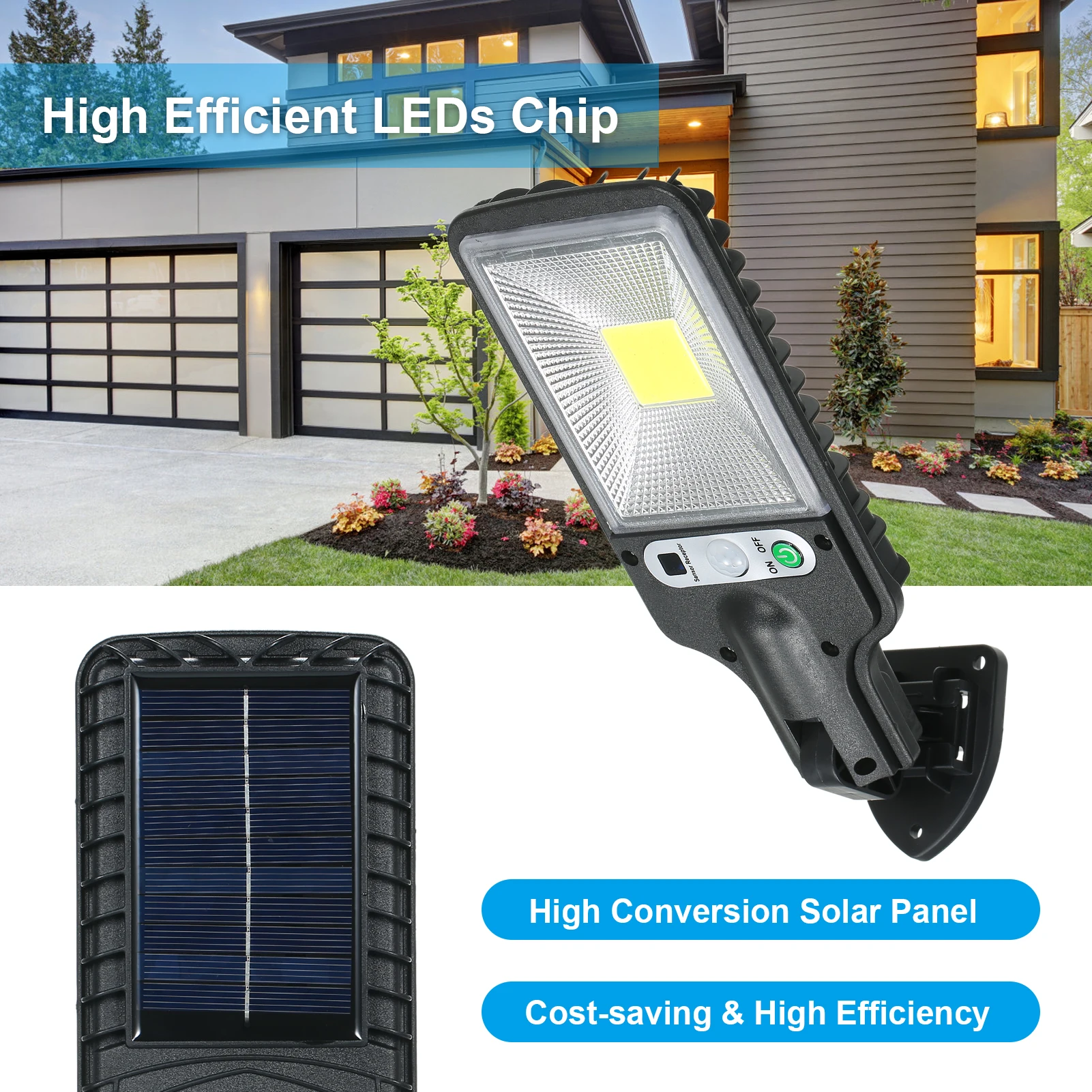 

18 LEDs Solar Powered Street Light Outdoor Solar Lamp PIR Motion Inductor Sensitive Solar Light 3 Lighting Modes IP44 Waterproof