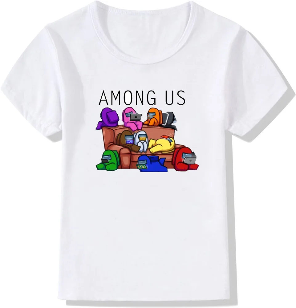 

Among Us Shirt Kids Clothes For Girls Boys Amoung Camisetas Poleras Tee Kawaii Ropa Nio Anime Cute Tops Kpop Ubrania