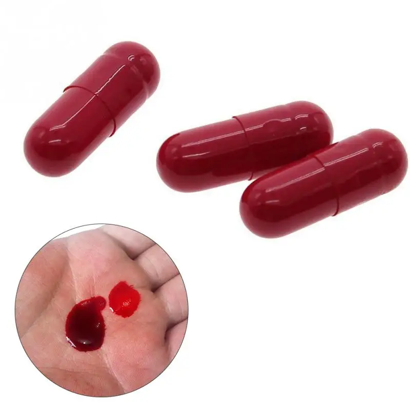 

3Pcs Halloween Joke Prank Vampire Fake Blood Pill Capsules Horror Funny Popular Trick Blood Pill Adult Gags Toy Fake Blood Pills