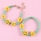 Makersland, браслет с бусинами и улыбкой для детей, браслет дружбы с цветами, милые аксессуары для принцесс, ювелирные изделия, подарки, новинка 2020