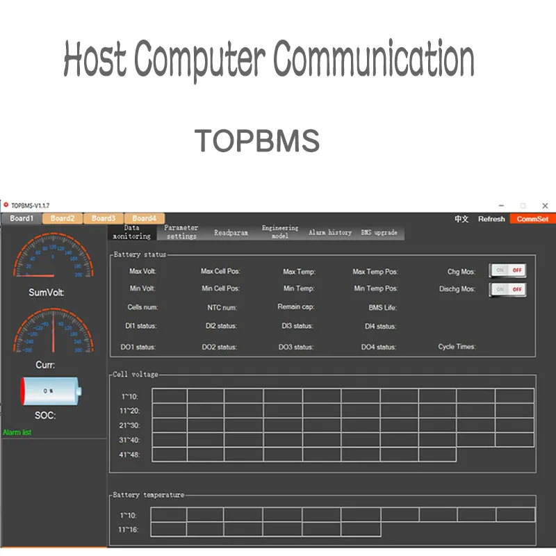 

LTO BMS 5S 12V 100A 150A Bluetooth RS485 CANbus NTC UART SOC for Lithium Titanate Batteries 2.3V2.4V connected in 5 series