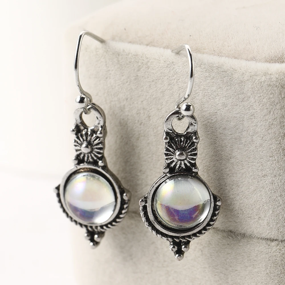 2020 новейшие радужные лунные камни ювелирные изделия из старинных серег