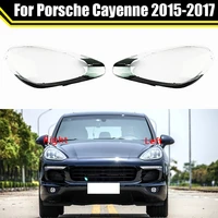 car front headlight cover shell headlamp lampcover for porsche cayenne 2015 2016 2017 auto lens caps glass lampshade case
