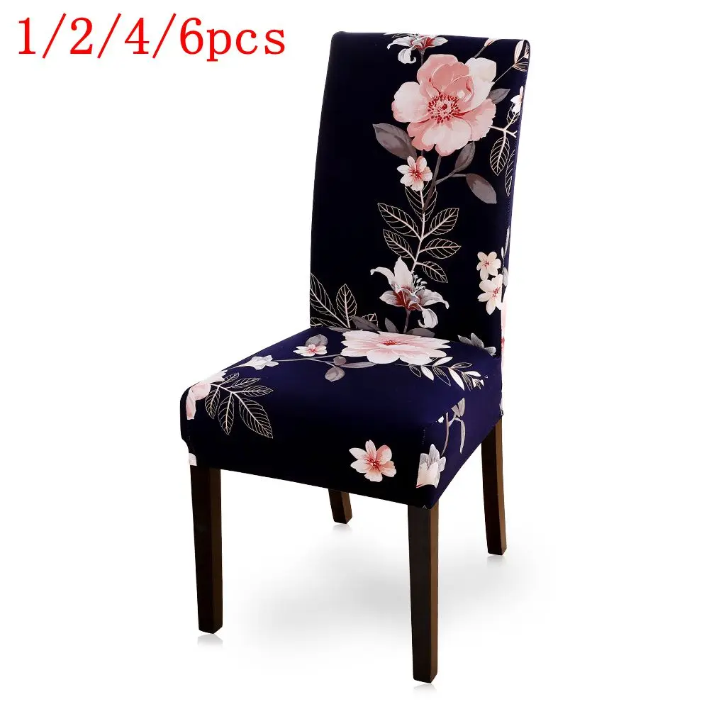 1/2/4/6 шт Анти грязный чехлы для стульев печатные эластичные полиэстер сиденья