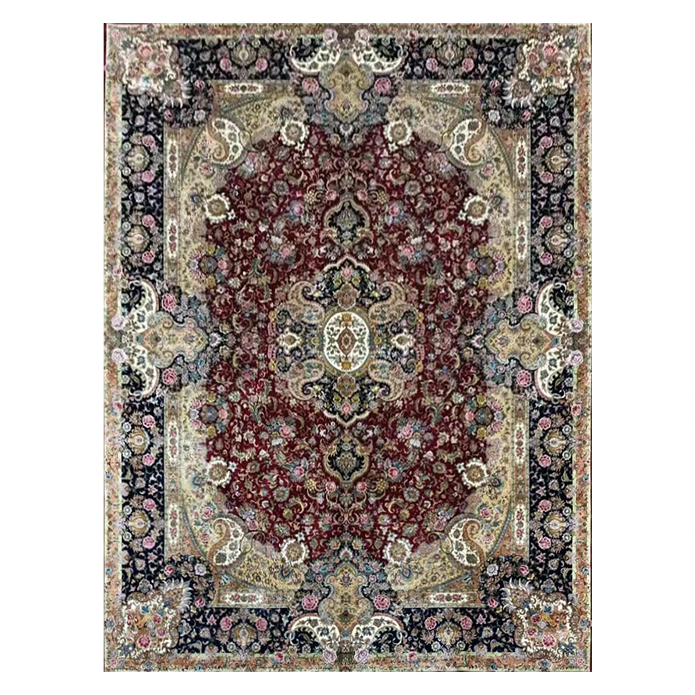 

9'x12' Hand Knotted Red Persian Silk Carpets Hand Weave Silk Oriental Area Rug