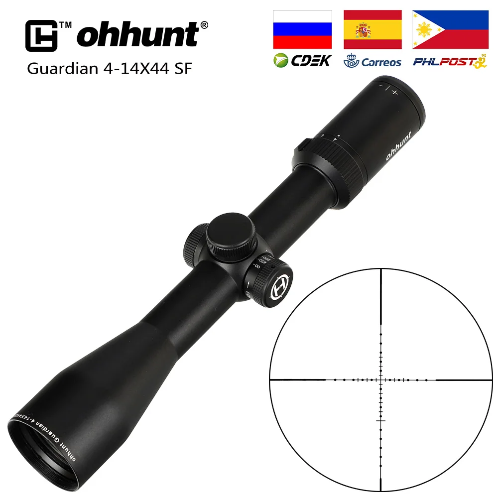 Ohhunt Guardian 4-14X44 SF Охотничья винтовка 30 мм Труба боковая Parallax тактические оптические прицелы с крышкой KillFlash и кольцами для крепления