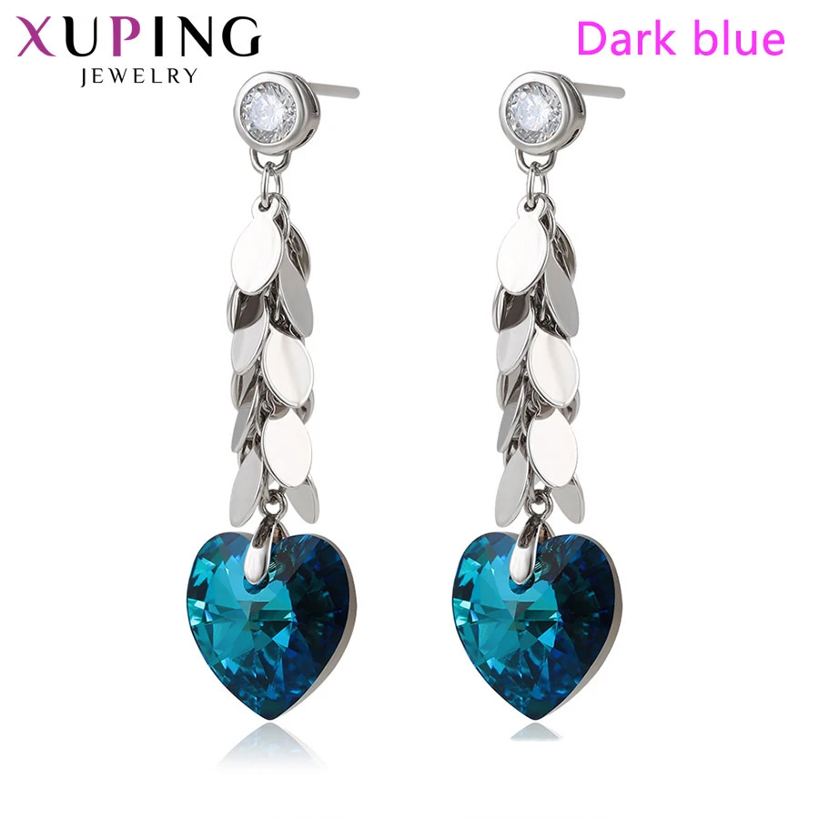 

Xuping Jewelry Elegant Women Dangle Earrings with Shining Heart Shaped Crystals 97588
