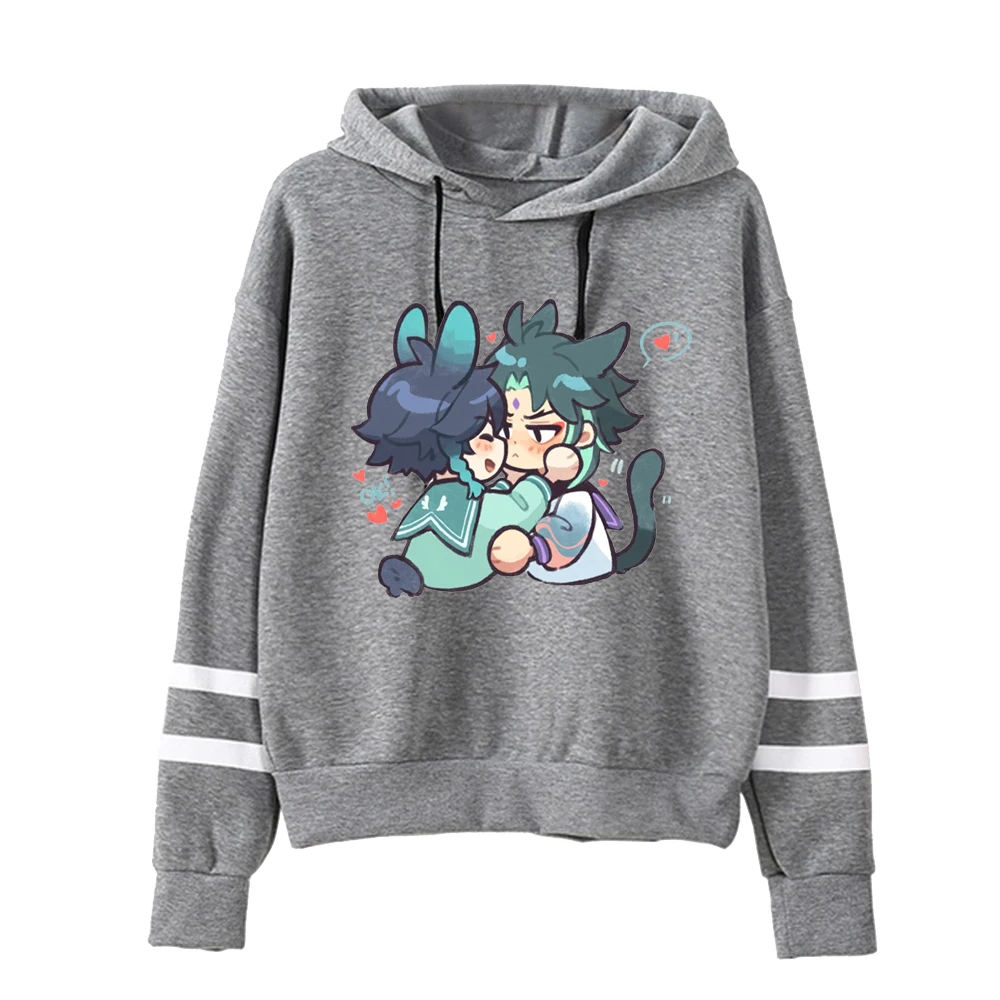 

Genshin Impact Xiao Cool Print Hot Game Hoodies Women/Men Kangaroo Plus Size Sweatshirts Streetwear Graphic Hip Hop Fashion Tops