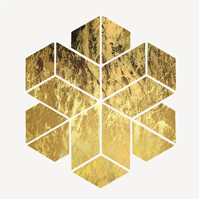 

Nordic Gold Paper Cut Style Oil Painting Print Wall Picture High Quality Decoration Living Room Bedroom Canvas Modern Art Poster