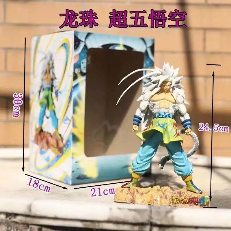 

Фигурки из аниме «Драконий жемчуг» Super Saiyan Five Goku 24 см, статуи, игрушка, подарок, коллекция, хобби
