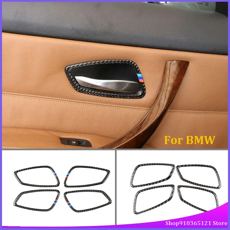 

Для Bmw 3 серии 2005-2012 Автомобильная Внутренняя дверь рама чаши Настоящее углеродное волокно (мягкие) автомобильные аксессуары для интерьера