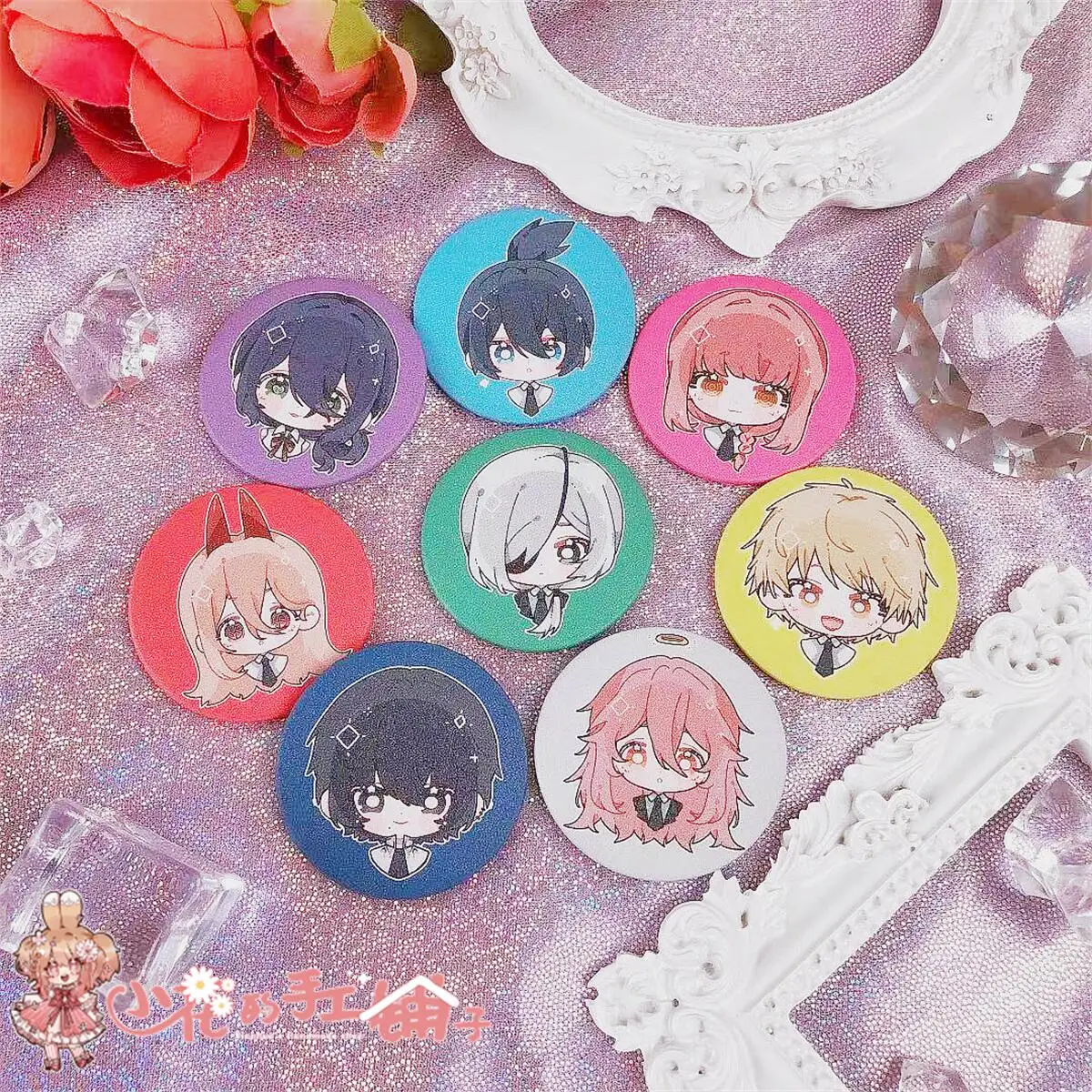 

Anime Chainsaw Man Denji Makima Power Metal Bags Badge Button Brooch Pin Cosplay Cartoon Clothings Decor Souvenir Props Gifts
