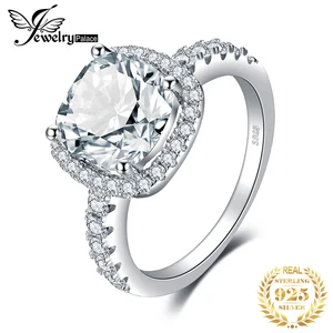 Женское кольцо из серебра 925 пробы с фианитом, 3 карата