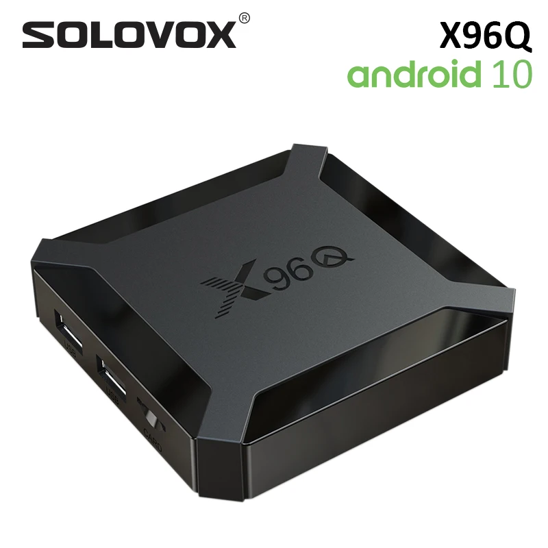 Приставка Смарт-ТВ SOLOVOX 2020 X96Q Android 10 2 + 16 ГБ 4 ядра Wi-Fi ГГц | Электроника